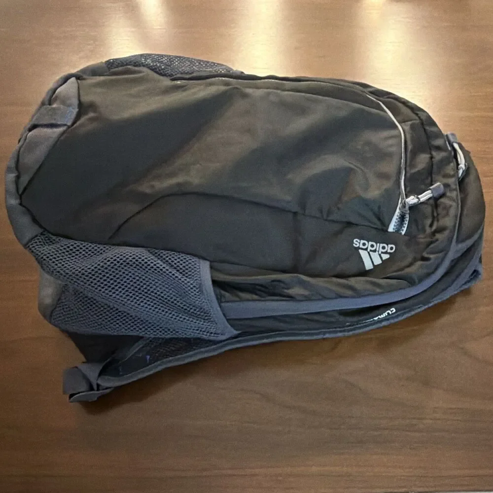 adidas Climaproof Backpack w/ Laptop Sleeve & Mesh Pockets, Black/Blue Good C